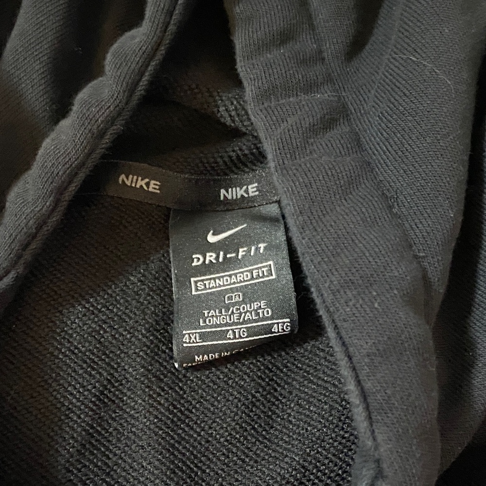 Nike Black Pullover Hoodie with White Swoosh - Picture 4 of 4